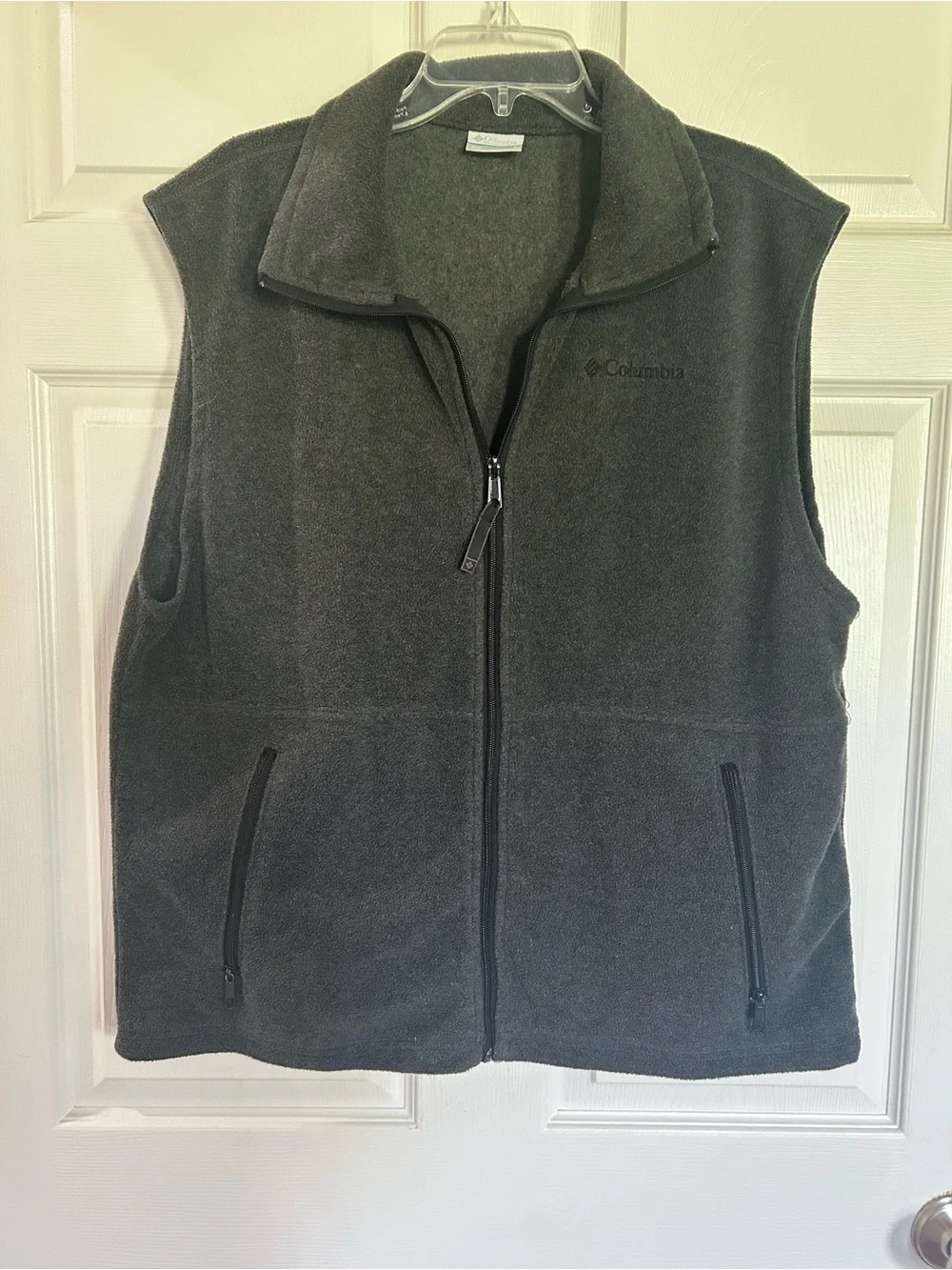 Columbia Charcoal Gray Full-Zip Fleece Vest